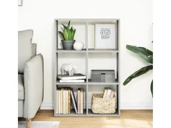 Librería divisor madera ingeniería gris Sonoma 69,5x29x103,5 cm