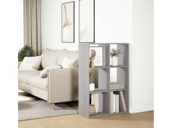 Librería divisor madera ingeniería gris Sonoma 69,5x29x103,5 cm