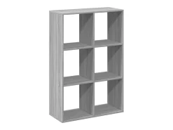 Librería divisor madera ingeniería gris Sonoma 69,5x29x103,5 cm