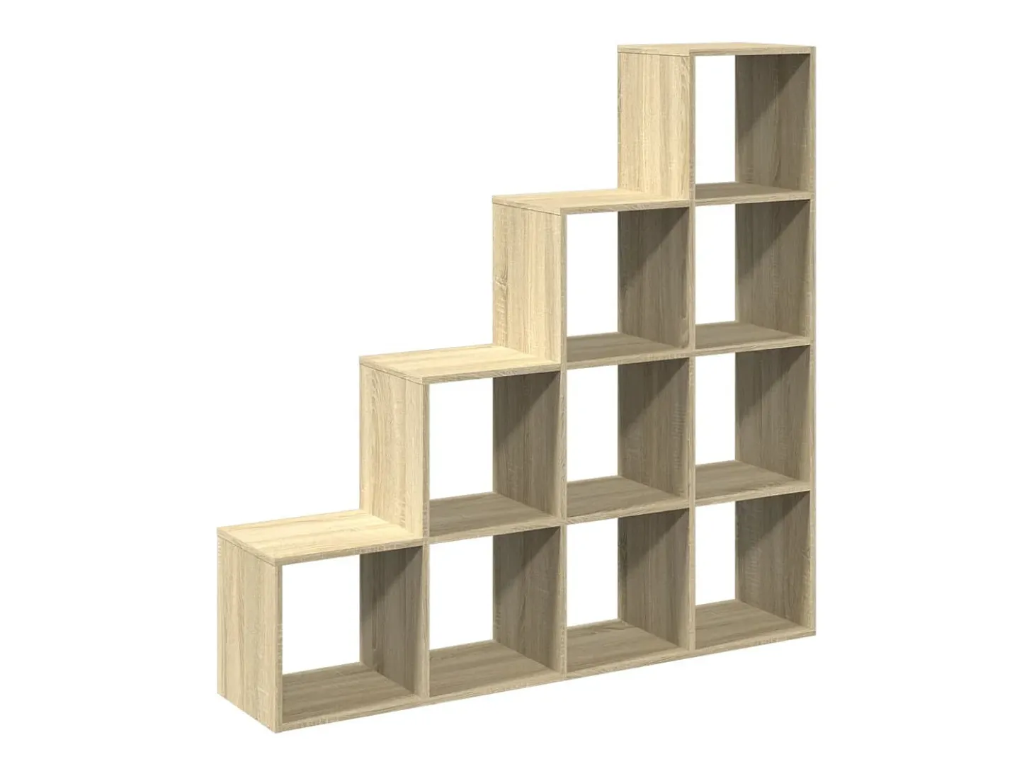 Librería divisora 4 niveles madera Sonoma 131,5x29x131,5 cm