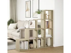 Librería divisora 4 niveles madera Sonoma 131,5x29x131,5 cm