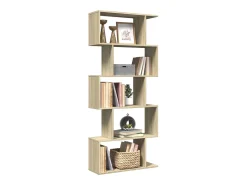 Librería divisora 5 niveles madera roble Sonoma 70x24x161 cm