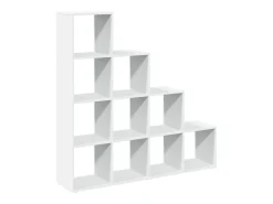Librería divisora 4 niveles madera blanca 131,5x29x131,5 cm