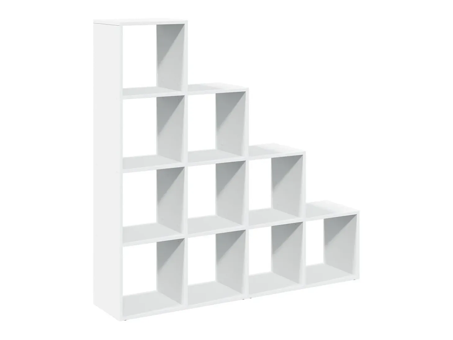 Librería divisora 4 niveles madera blanca 131,5x29x131,5 cm