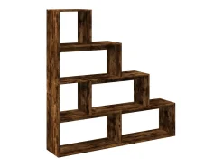 Librería divisora 4 niveles roble ahumado 143,5x29x143,5 cm