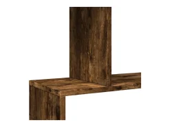 Librería divisora 6 niveles madera roble ahumado 70x24x193 cm
