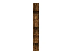 Librería divisora 6 niveles madera roble ahumado 70x24x193 cm