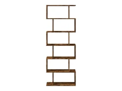 Librería divisora 6 niveles madera roble ahumado 70x24x193 cm