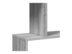Librería divisora 5 niveles madera gris Sonoma 70x24x161 cm