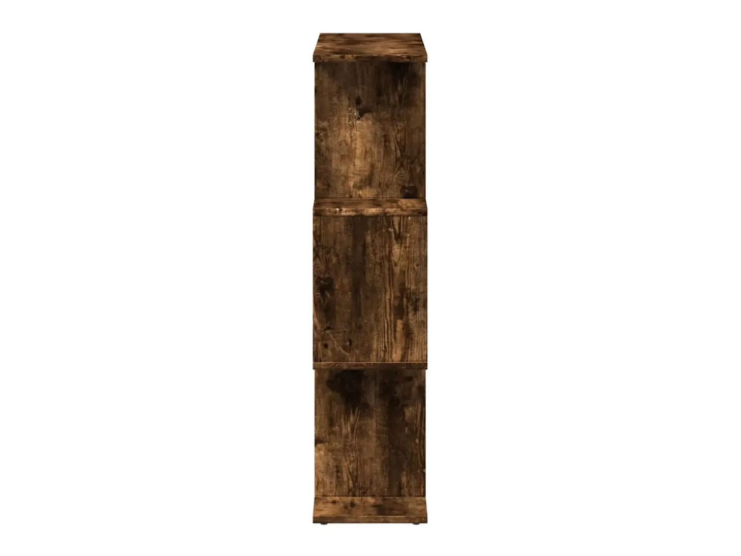 Librería divisora 3 niveles madera roble ahumado 70x24x97 cm