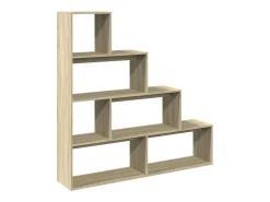 Librería divisora 4 niveles madera Sonoma 143,5x29x143,5 cm