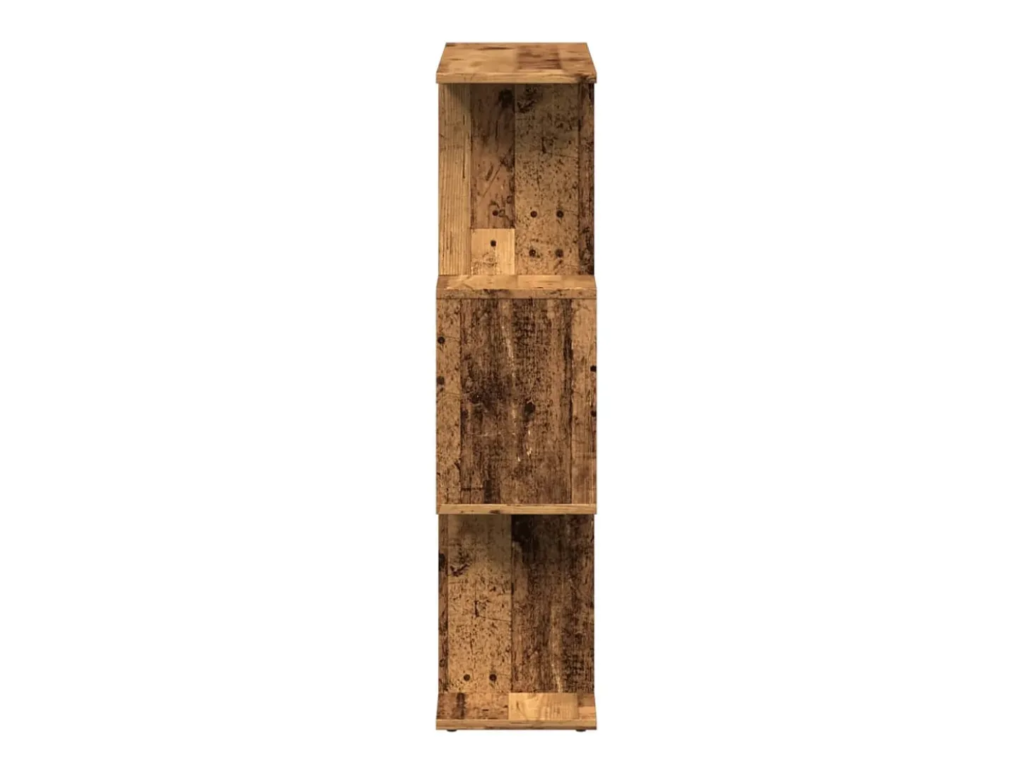 Librería divisora 3 niveles madera envejecida 70x24x97 cm