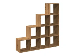 Librería divisora 4 niveles roble artisan 131,5x29x131,5 cm