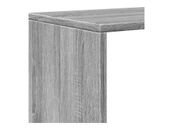 Librería divisora 4 niveles madera gris Sonoma 131,5x29x131,5cm