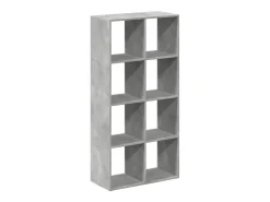 Librería divisora madera gris hormigón 69,5x29x137,5 cm