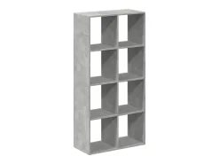 Librería divisora madera gris hormigón 69,5x29x137,5 cm