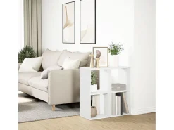 Librería divisora madera ingeniería blanca 69,5x29x69,5 cm