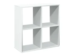 Librería divisora madera ingeniería blanca 69,5x29x69,5 cm