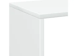 Librería divisora madera ingeniería blanca 69,5x29x69,5 cm