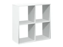 Librería divisora madera ingeniería blanca 69,5x29x69,5 cm