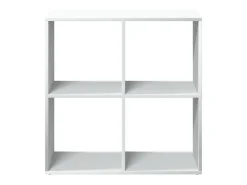 Librería divisora madera ingeniería blanca 69,5x29x69,5 cm