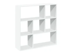 Librería divisora madera ingeniería blanca 102x29x103,5 cm