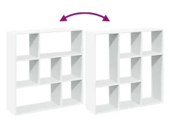 Librería divisora madera ingeniería blanca 102x29x103,5 cm