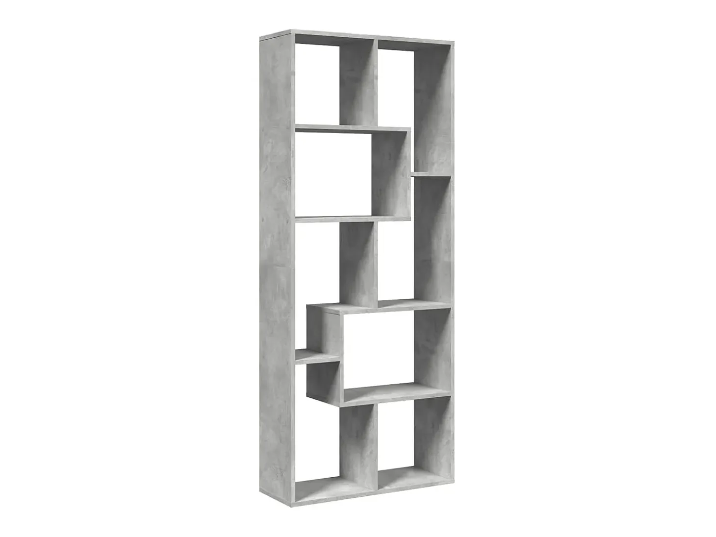 Librería divisora madera ingeniería gris hormigón 67x25x161,5cm