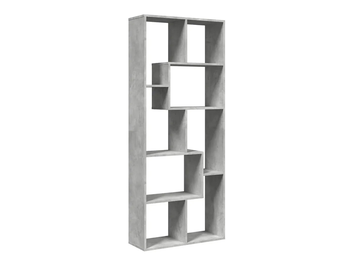 Librería divisora madera ingeniería gris hormigón 67x25x161,5cm