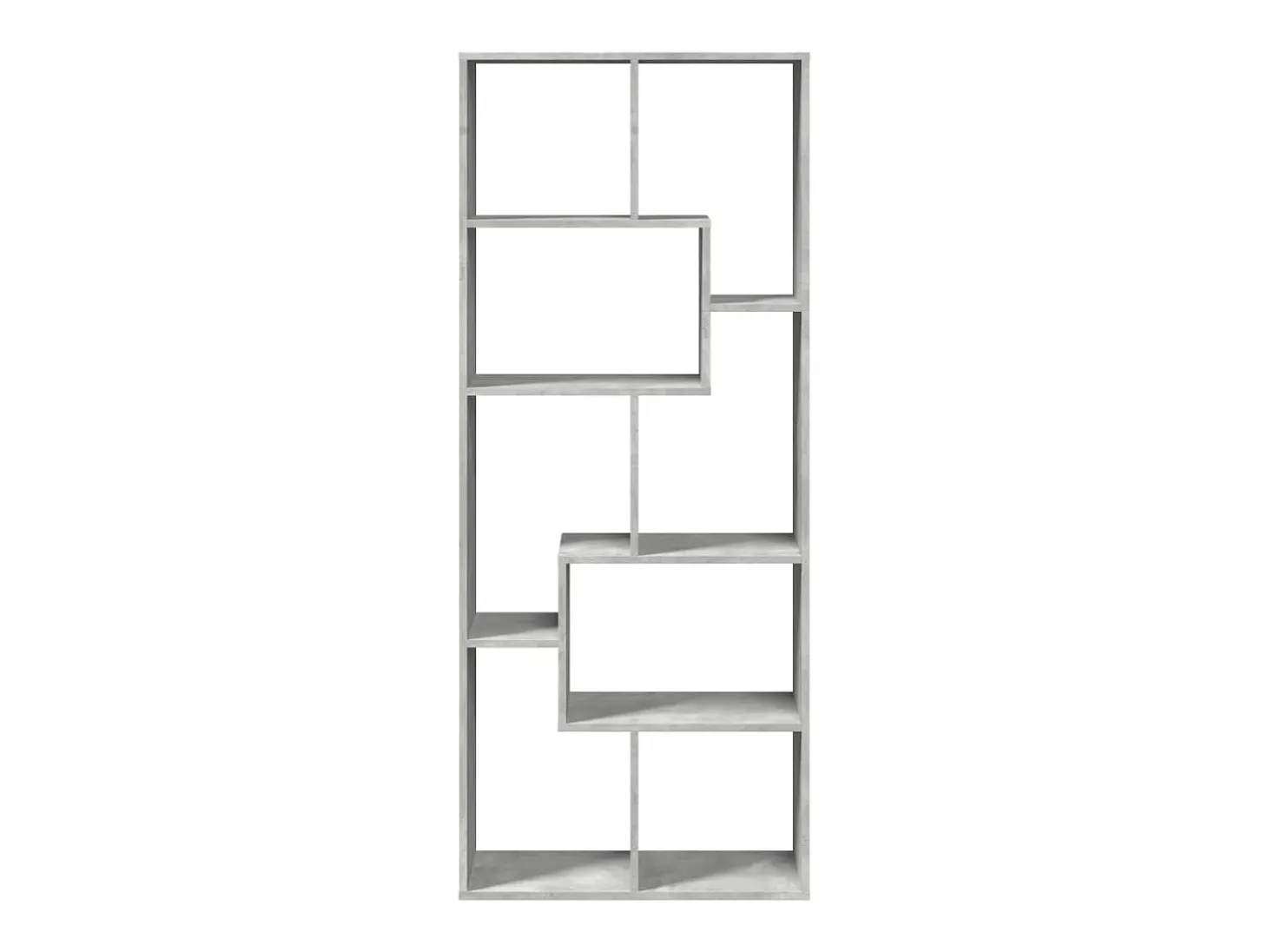 Librería divisora madera ingeniería gris hormigón 67x25x161,5cm