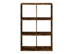 Librería divisora madera roble ahumado 69,5x29x103,5 cm