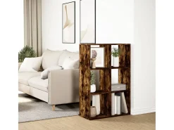 Librería divisora madera roble ahumado 69,5x29x103,5 cm
