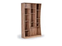 Librería en madera de acacia 2 metros