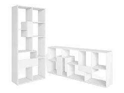 Librería estantería, 162x67x31cm, Con Almacenaje, Blanco