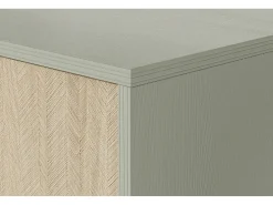 Librería: Eucalipto / Espiga Escandinava, patas de madera, 80 x 160 x 38 cm