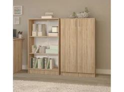 Librería haaus Flint, 2 estantes, Roble Sonoma, 70 x 32 x 122 cm