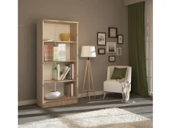 Librería haaus Flint, 3 estantes, Roble Sonoma, 70 x 32 x 159 cm