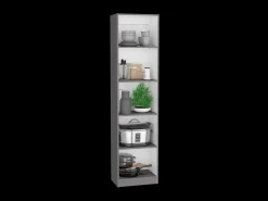 Librería Home Xs en Melamina, con estantes de 5 niveles y diseño delgado 180.60 cm X 45 cm X 29.89 cm , Multicolor