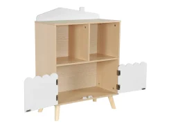 Librería infantil de 2 estantes y 2 puertas blanco