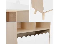 Librería infantil de 2 estantes y 2 puertas blanco