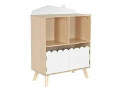 Librería infantil de 2 estantes y 2 puertas blanco
