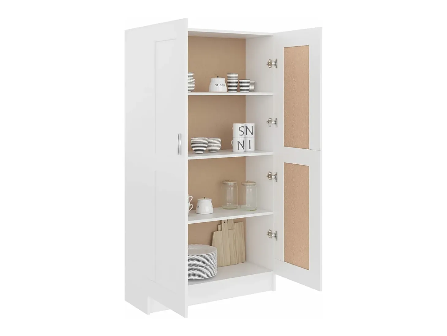 Librería madera de ingeniería blanco 82,5x30,5x150 cm