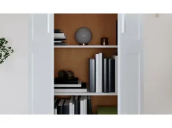 Librería madera de ingeniería blanco 82,5x30,5x150 cm