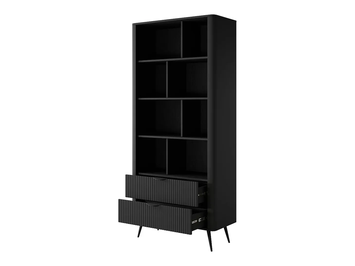 Librería: Negro, 88,2 x 38 x 193,8 cm