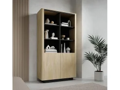Librería, roble cremona, 113,2 x 190,1 x 38,1 cm