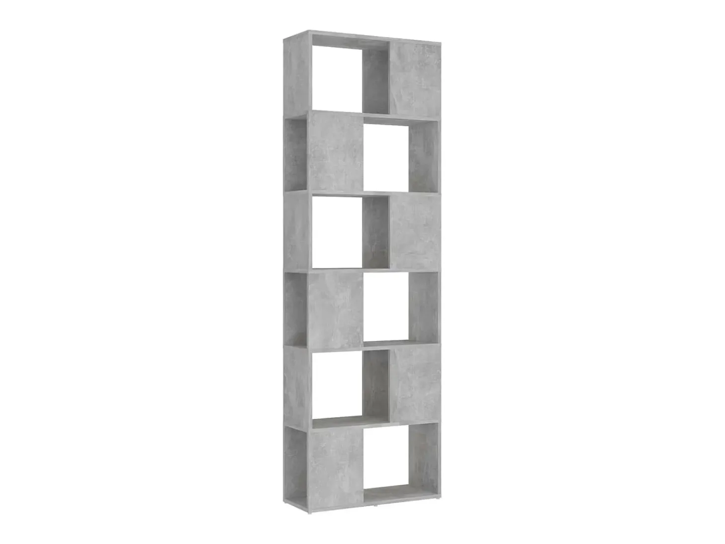 Librería separador contrachapada gris hormigón 60x24x186 cm