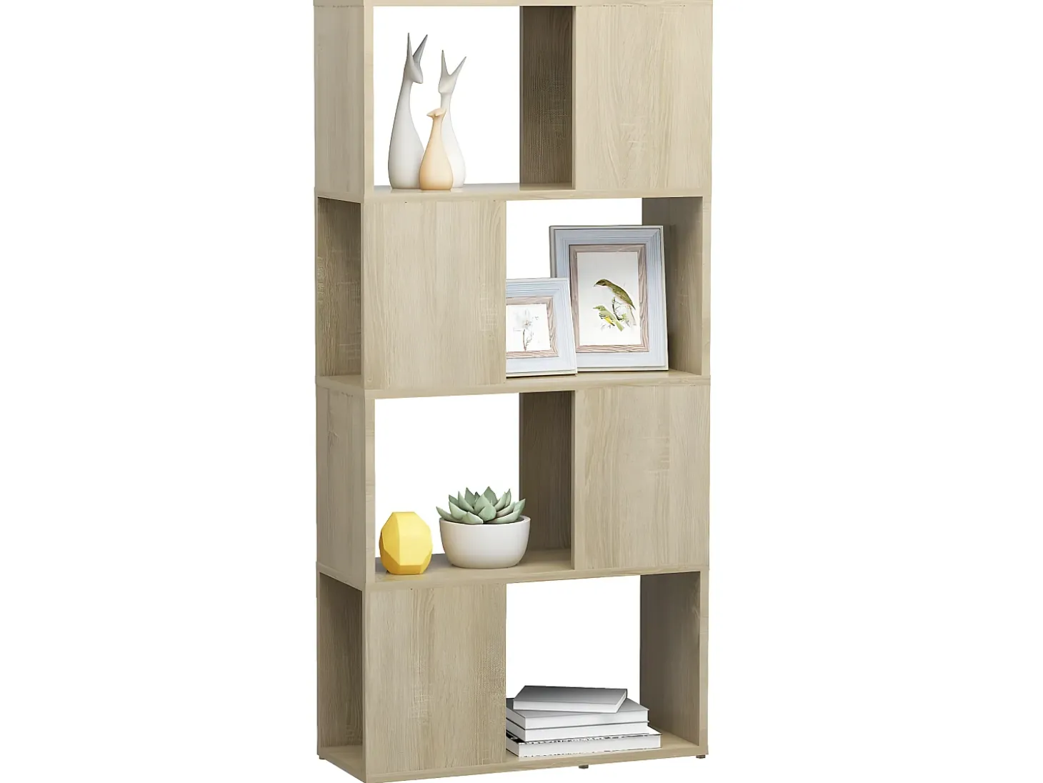 Librería separador contrachapada roble Sonoma 60x24x124,5 cm