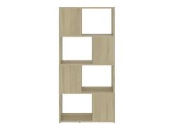 Librería separador contrachapada roble Sonoma 60x24x124,5 cm
