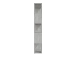 Librería separador contrachapada gris hormigón 80x24x155 cm