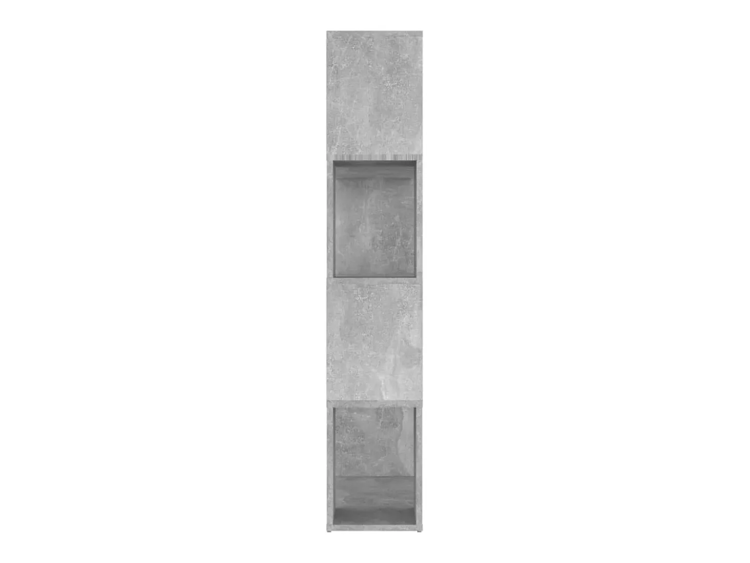 Librería separador contrachapada gris hormigón 80x24x124,5 cm